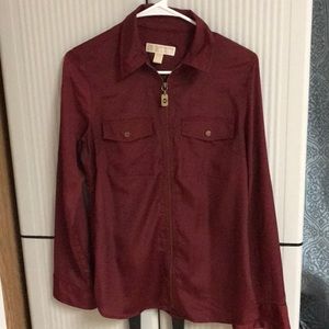 Preloved  Maroon Long sleeved Blouse